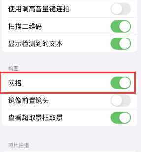 寮步镇苹果手机维修网点分享iPhone如何开启九宫格构图功能 